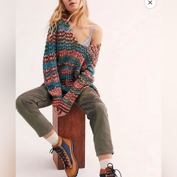 NWT Free People Spell On You Slouchy Crochet 70s Sweater - Picture 5 of 9